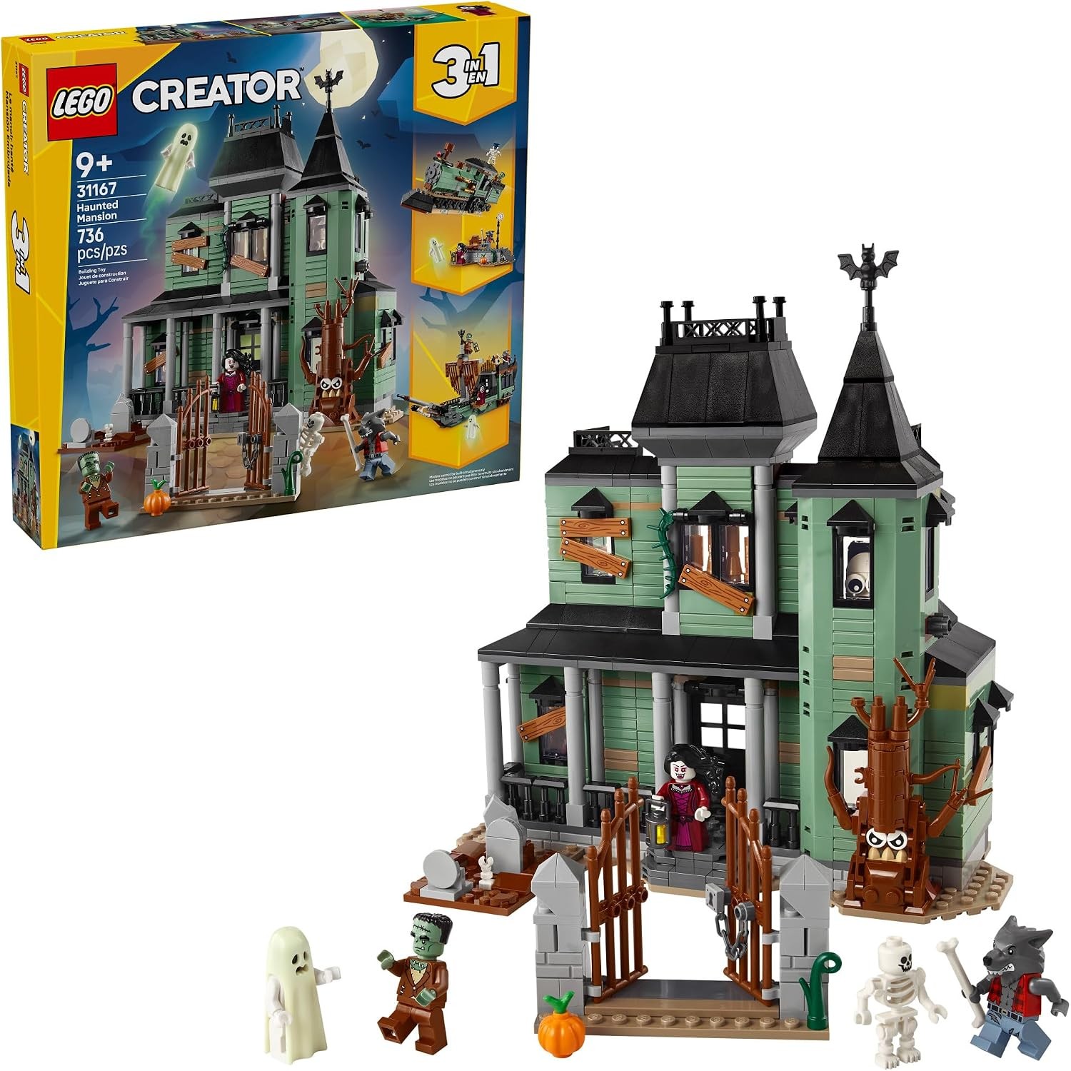 LEGO Creator 3 in 1 Haunted Mansion Building Toy for Kids - Multicolor LEGO Creator 3 in 1 Haunted Mansion Building Toy for Kids - Multicolor
