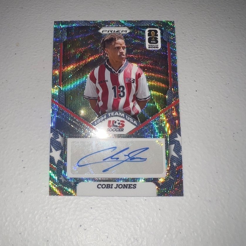 Cobi Jones 2026 Prizm FIFA World Cup 1994 Team USA Auto Preferred Prizms Wave Cobi Jones 2026 Prizm FIFA World Cup 1994 Team USA Auto Preferred Prizms Wave