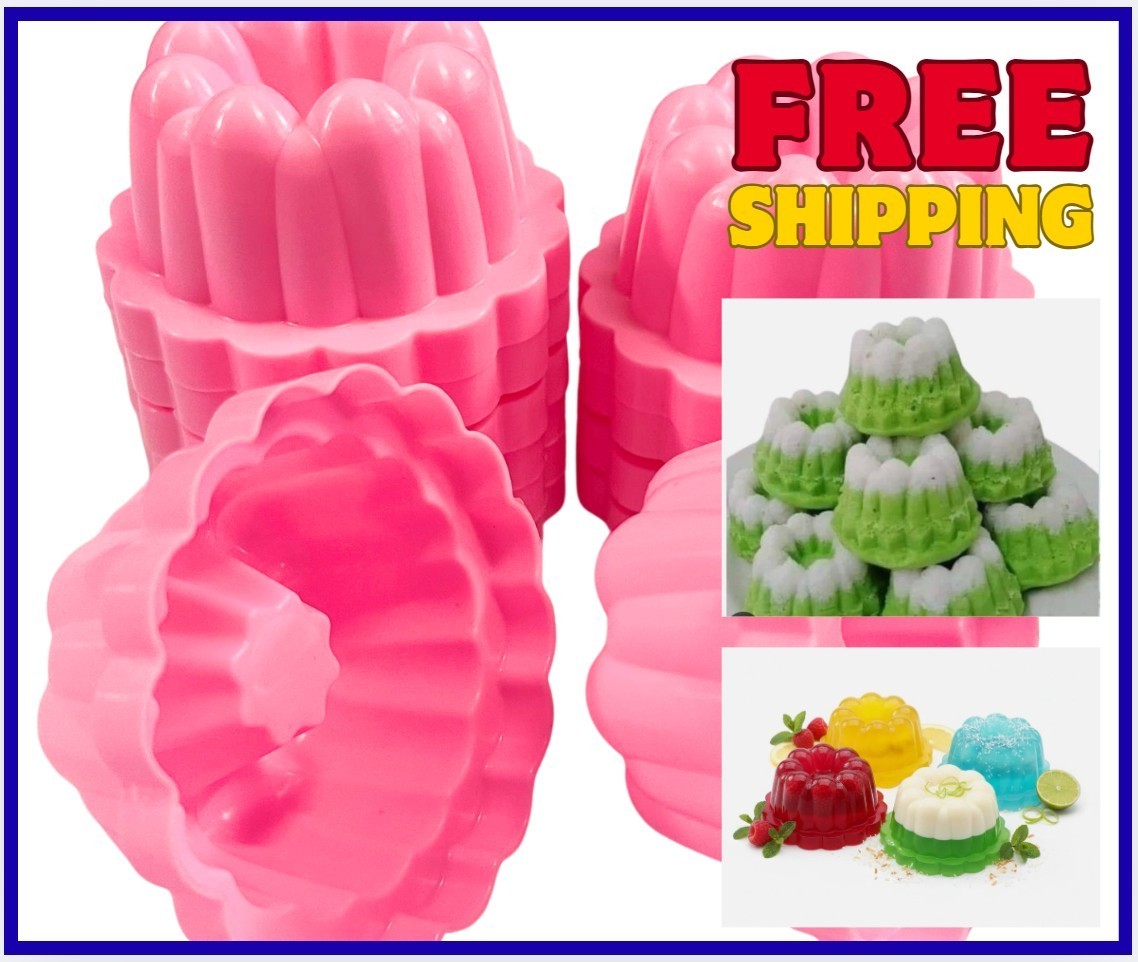 12pcs Kuih Puteri Kueh Putu Ayu Confectionary Mini Muffin Jelly Plastic Mold NEW