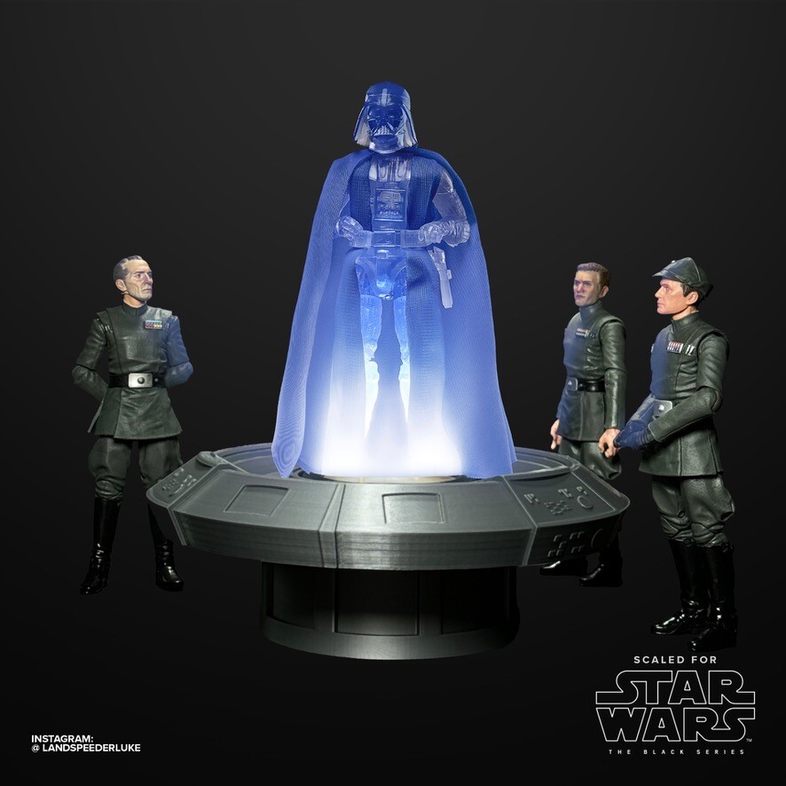 Hasbro Star Wars The Black Series Holocomm Collection Holocomm Table 3D Print