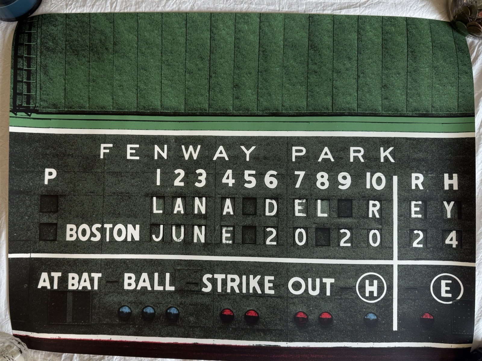 RARE Lana Del Rey Fenway Park Boston June 20 2024 Scoreboard Poster