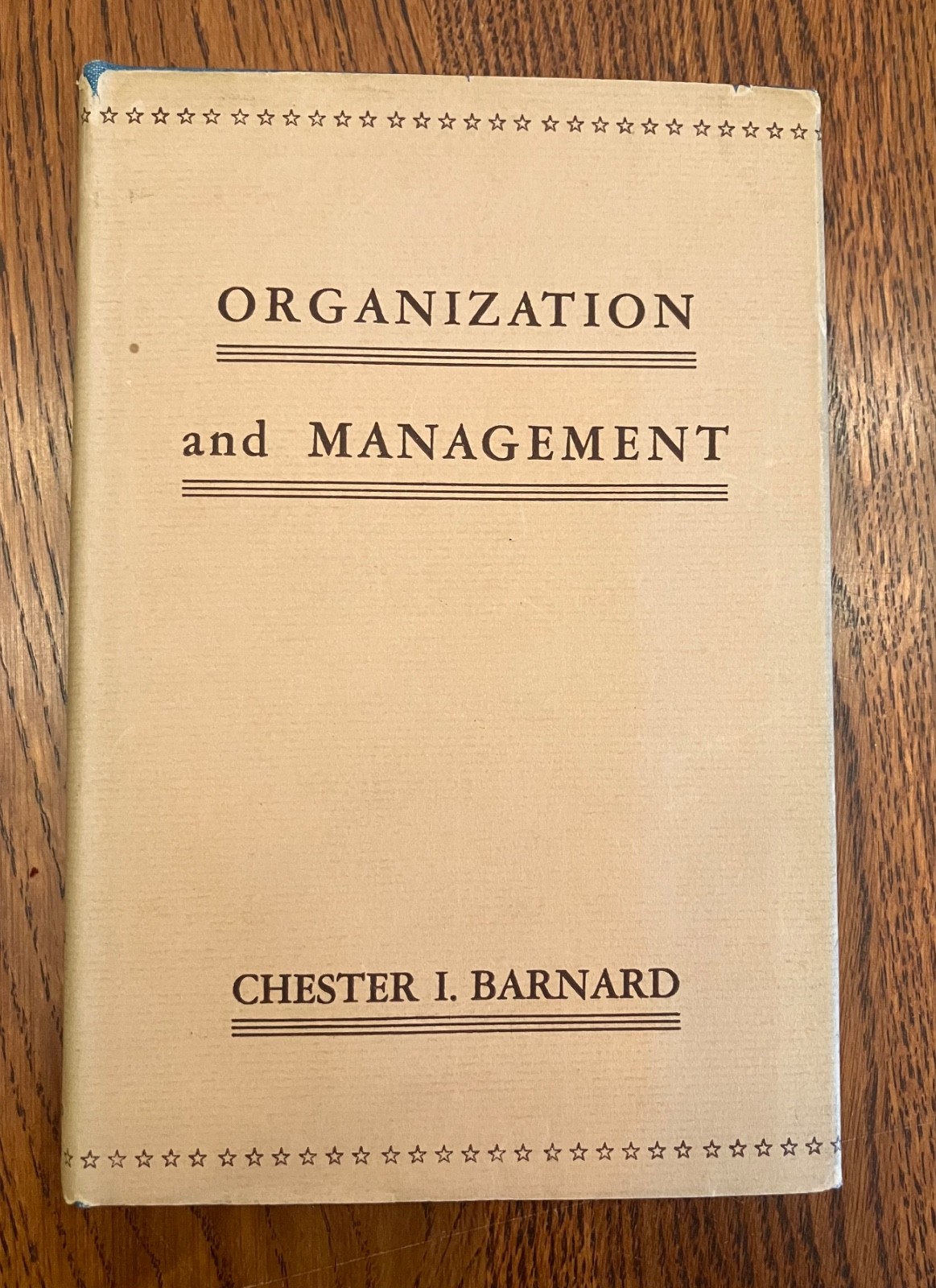 Organization & Management Barnard Pioneering Executive Leadership Papers 1948 DJ