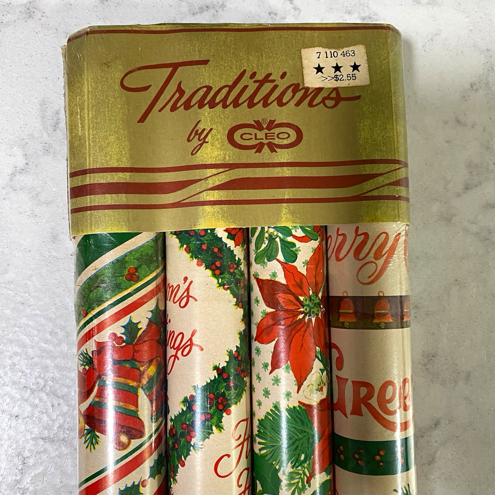 Vintage Traditions by Cleo Christmas Gift Wrap Paper Rolls, 4 Pack Vintage Traditions by Cleo Christmas Gift Wrap Paper Rolls, 4 Pack