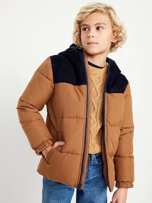 New Boys Old Navy Frost-Free Corduroy-Block Puffer Jacket (Large 10/12) New Boys Old Navy Frost-Free Corduroy-Block Puffer Jacket (Large 10/12)