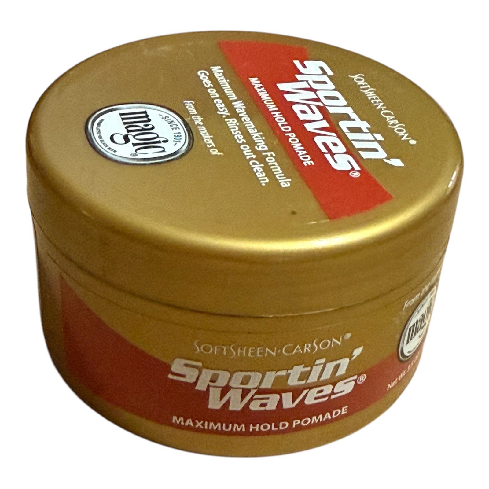 Softsheen-Carson Sportin Waves Maximum Hold Pomade 3.5 oz New Softsheen-Carson Sportin Waves Maximum Hold Pomade 3.5 oz New