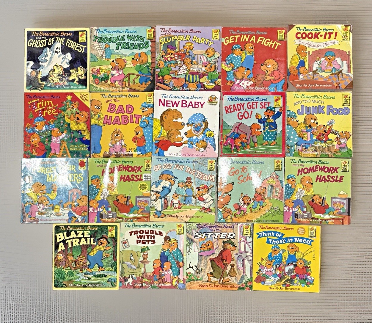 Vintage Berenstain Bears Books Lot of 19 Random House First Time Paperbacks Vtg 