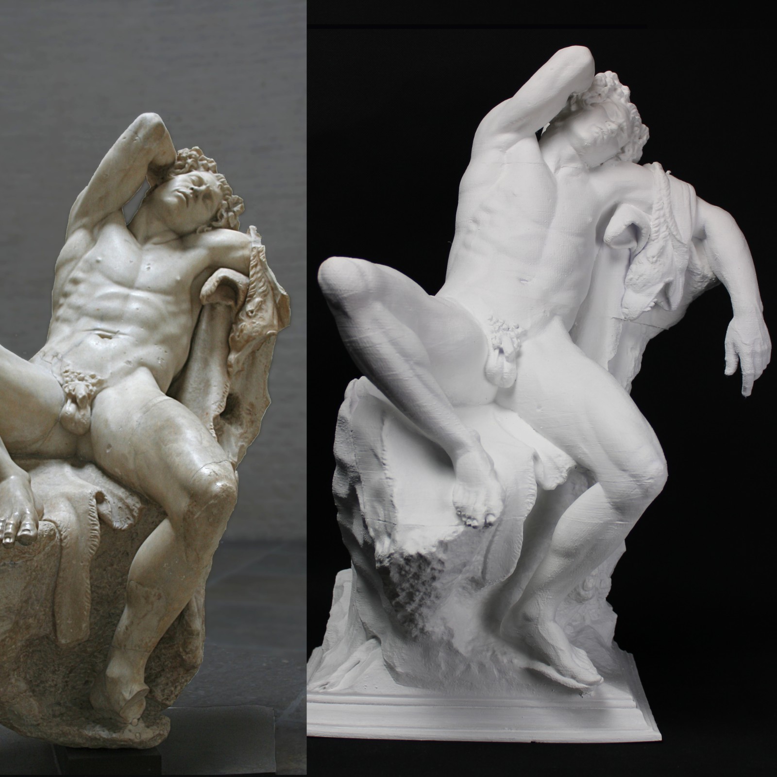 Barberini Faun Sculpture ''20/50cm Big size desk gadget
