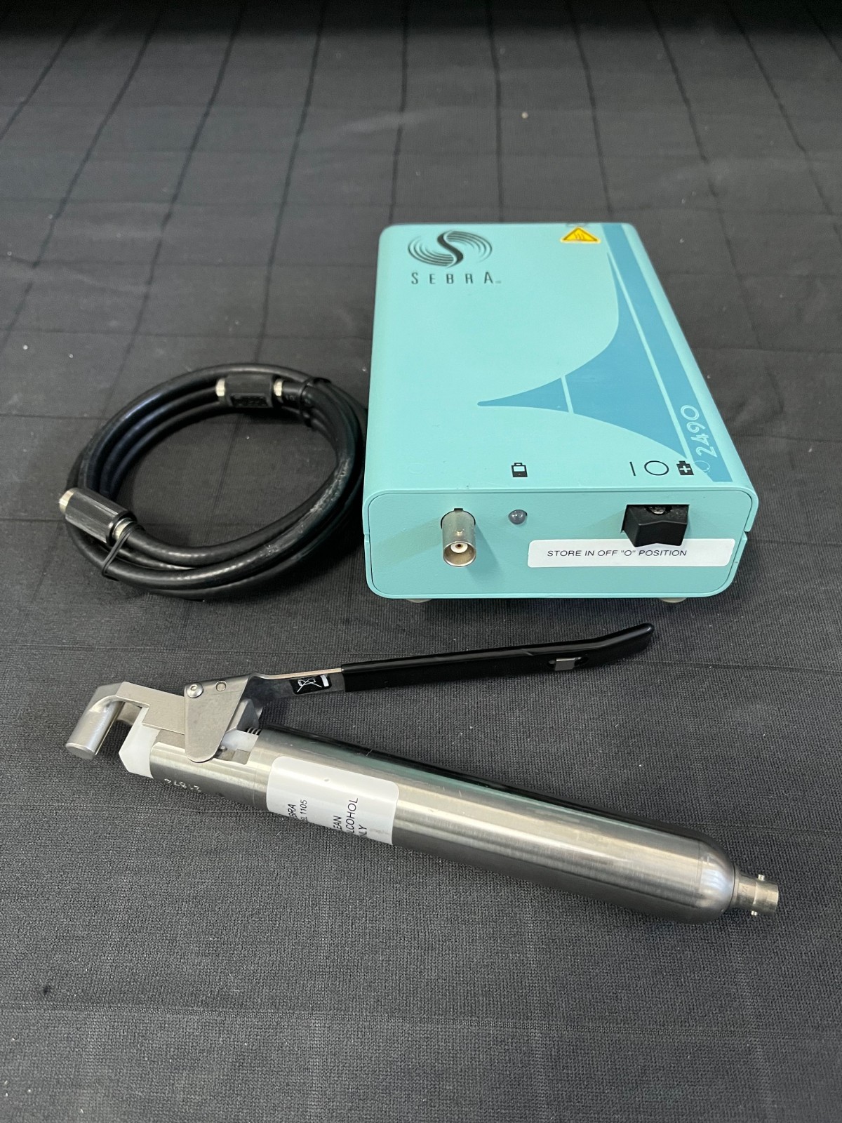 SEBRA 2490 RF SEALER W/ HAEMONETICS SEBRA 1105 HANDHELD SEALING HEAD
