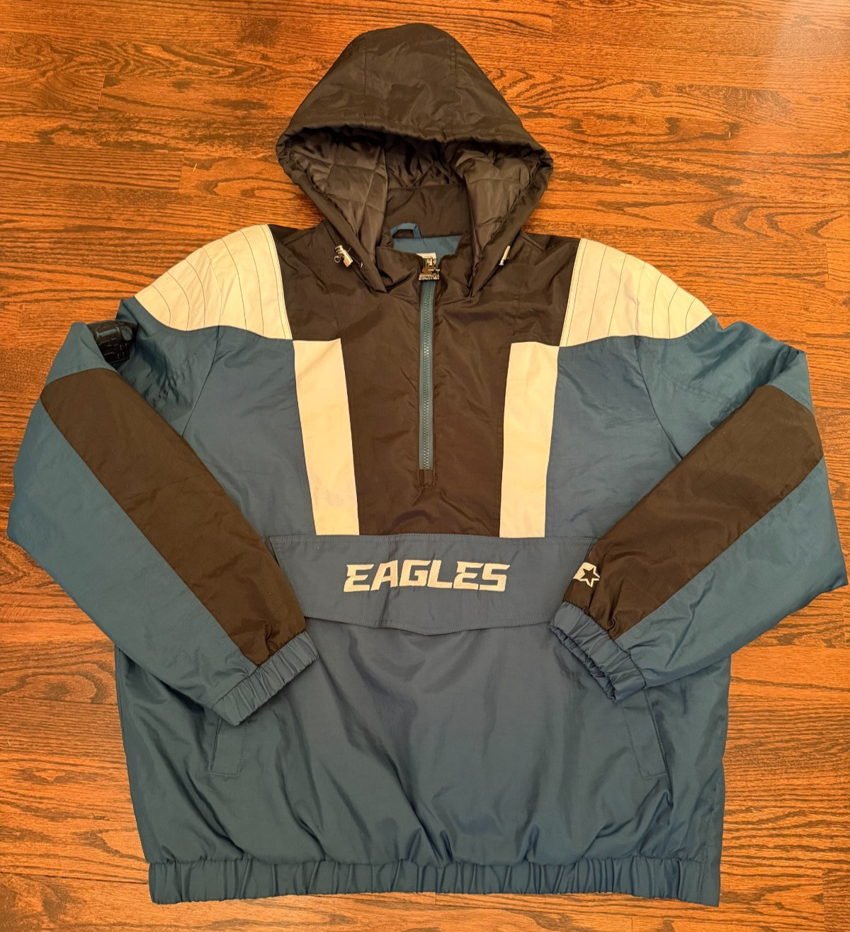 NWOT Green/Black/ White Starter Philadelphia Eagles NFL Parka Jacket Lined XL
