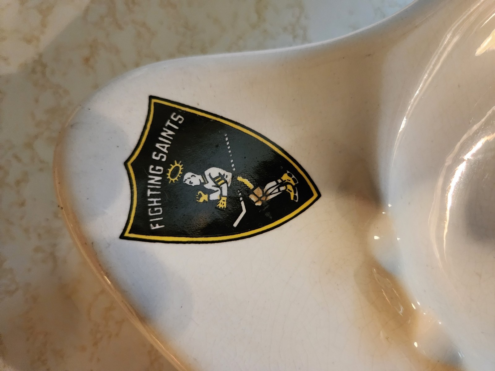 ST PAUL FIGHTING SAINTS ASHTRAY RARE MINNESOTA HOCKEY NORTH STARS