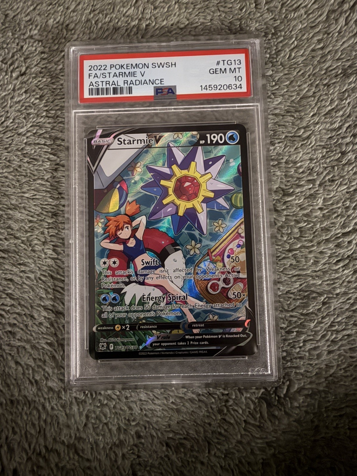 2022 Pokemon SWSH Astral Radiance #TG13 FA Starmie V PSA 10 GEM MINT