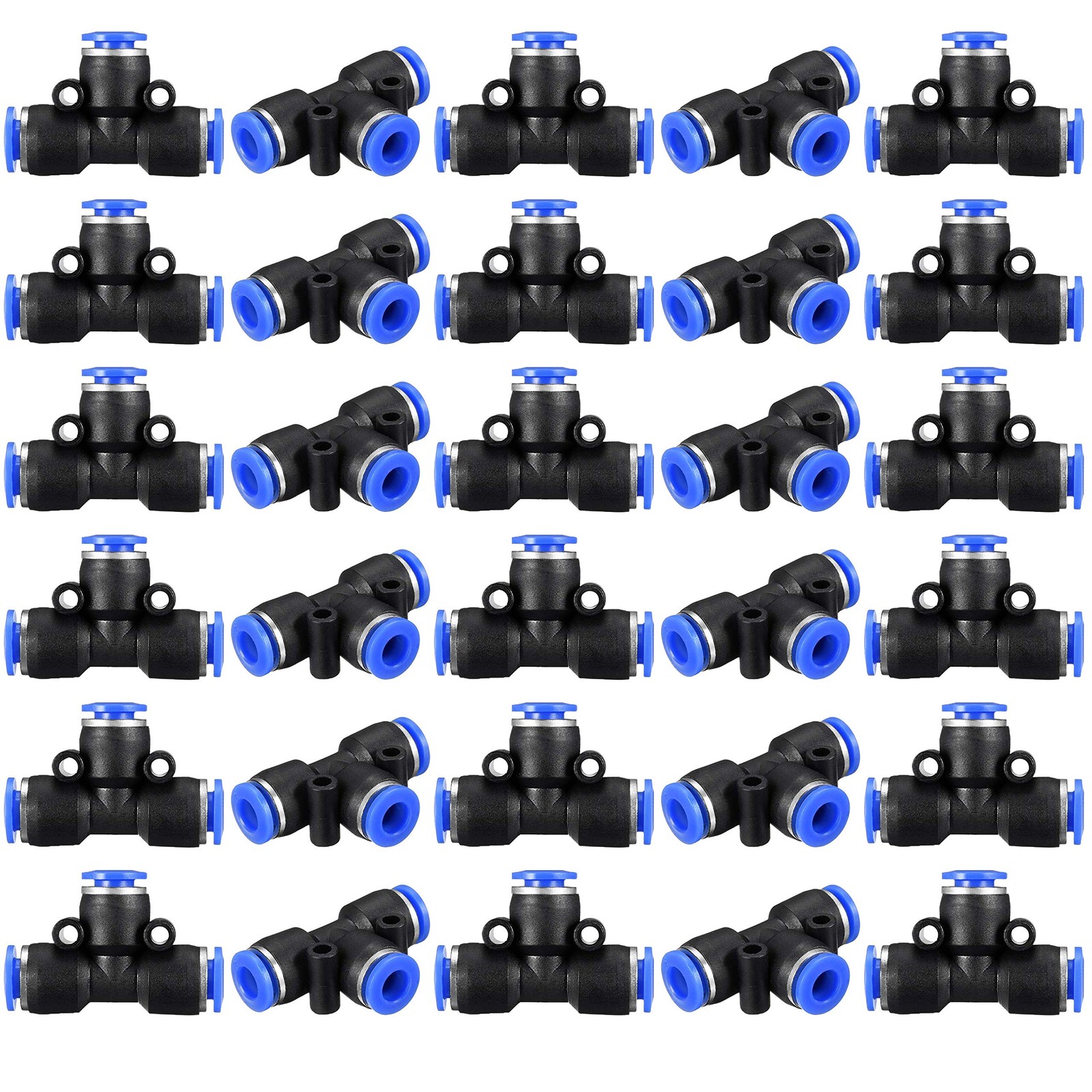 NACX 6mm (1/4”) Push to Connect Fitting Tee Shaped, Air Line Lock 6mm, T NACX 6mm (1/4”) Push to Connect Fitting Tee Shaped, Air Line Lock 6mm, T