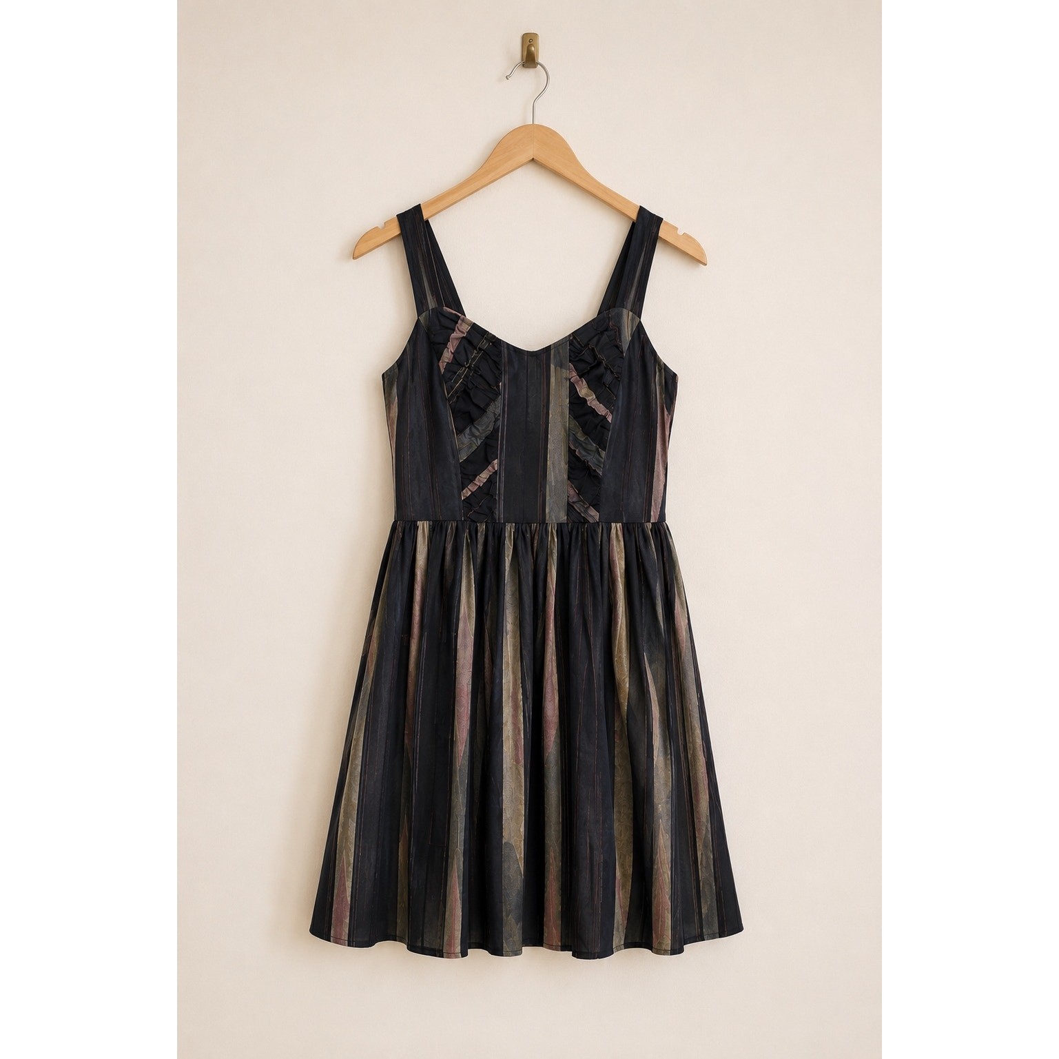 No. 6 Store Stripe Fit & Flare Dress Black – Size 2