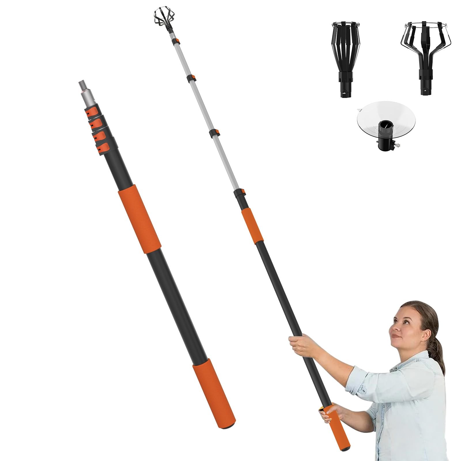 LAANPOLE 26FT Reach Light Bulb Changer for High Ceilings, Light Bulb Changer ...