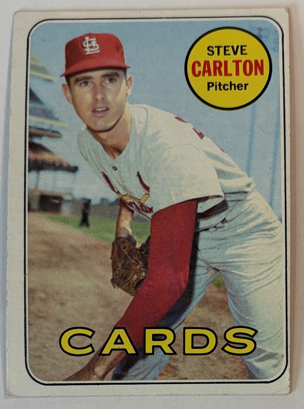 1969 Topps Steve Carlton Cardinals Card #255 VG-EX 1969 Topps Steve Carlton Cardinals Card #255 VG-EX