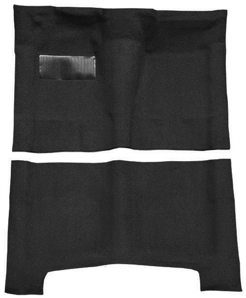 New 1965 - 1969 Chevrolet Belair Carpet Set Black Molded w/ backing & Heel Pad