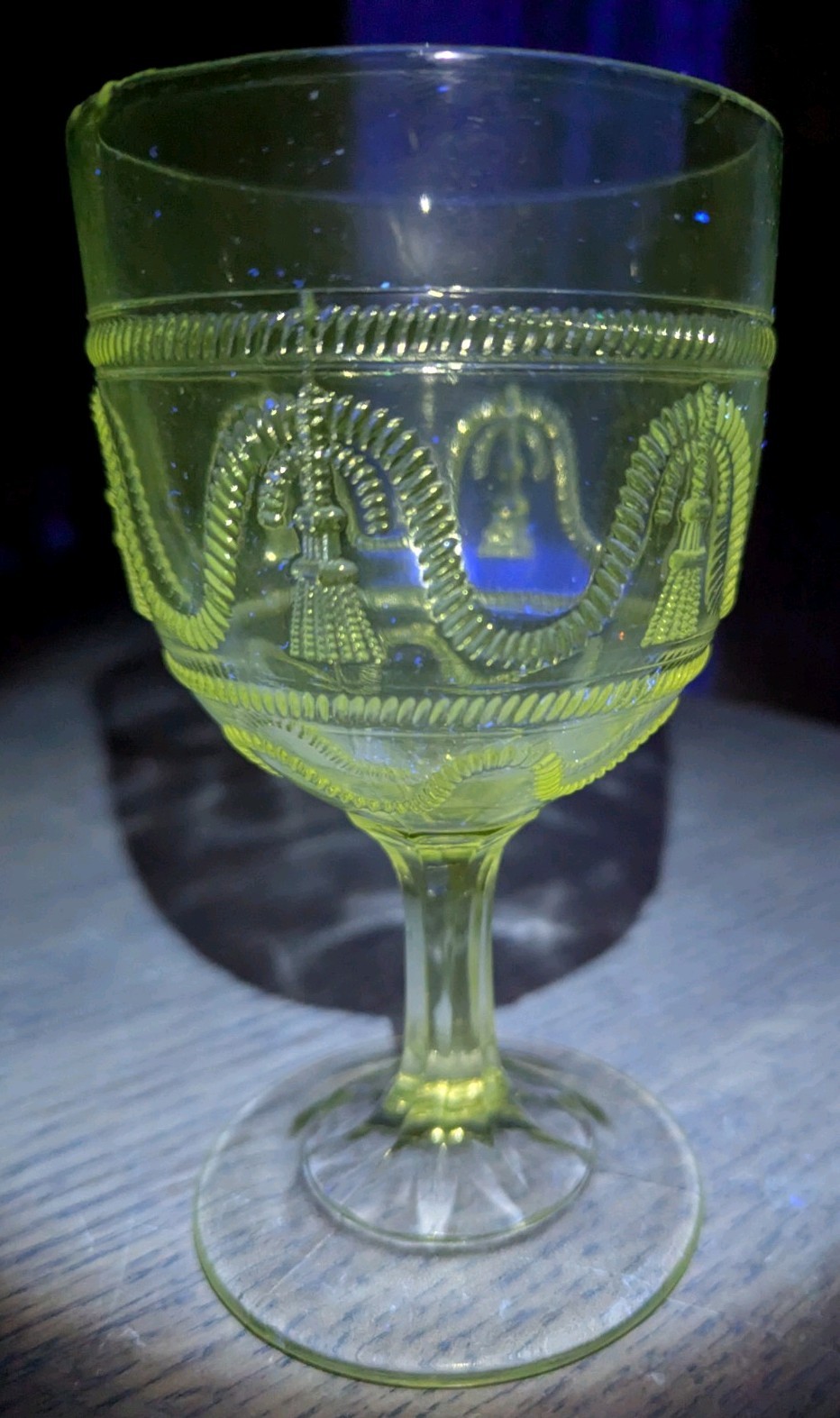 Antique La Belle Glass Co Cord and Tassle RARE Largest 6 Antique La Belle Glass Co Cord and Tassle RARE Largest 6
