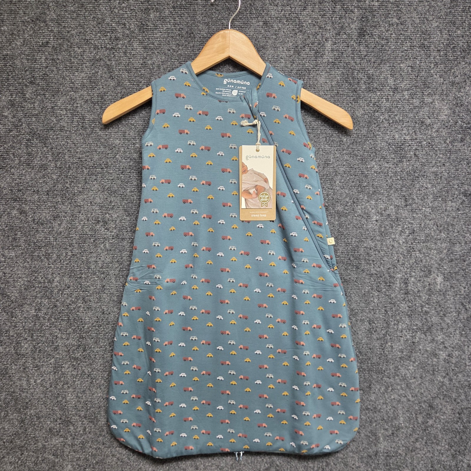 Gunamuna 2.5 Tog Bamboo Viscose Sleep Sack Car Trucks Size: 3-9 Months NWT