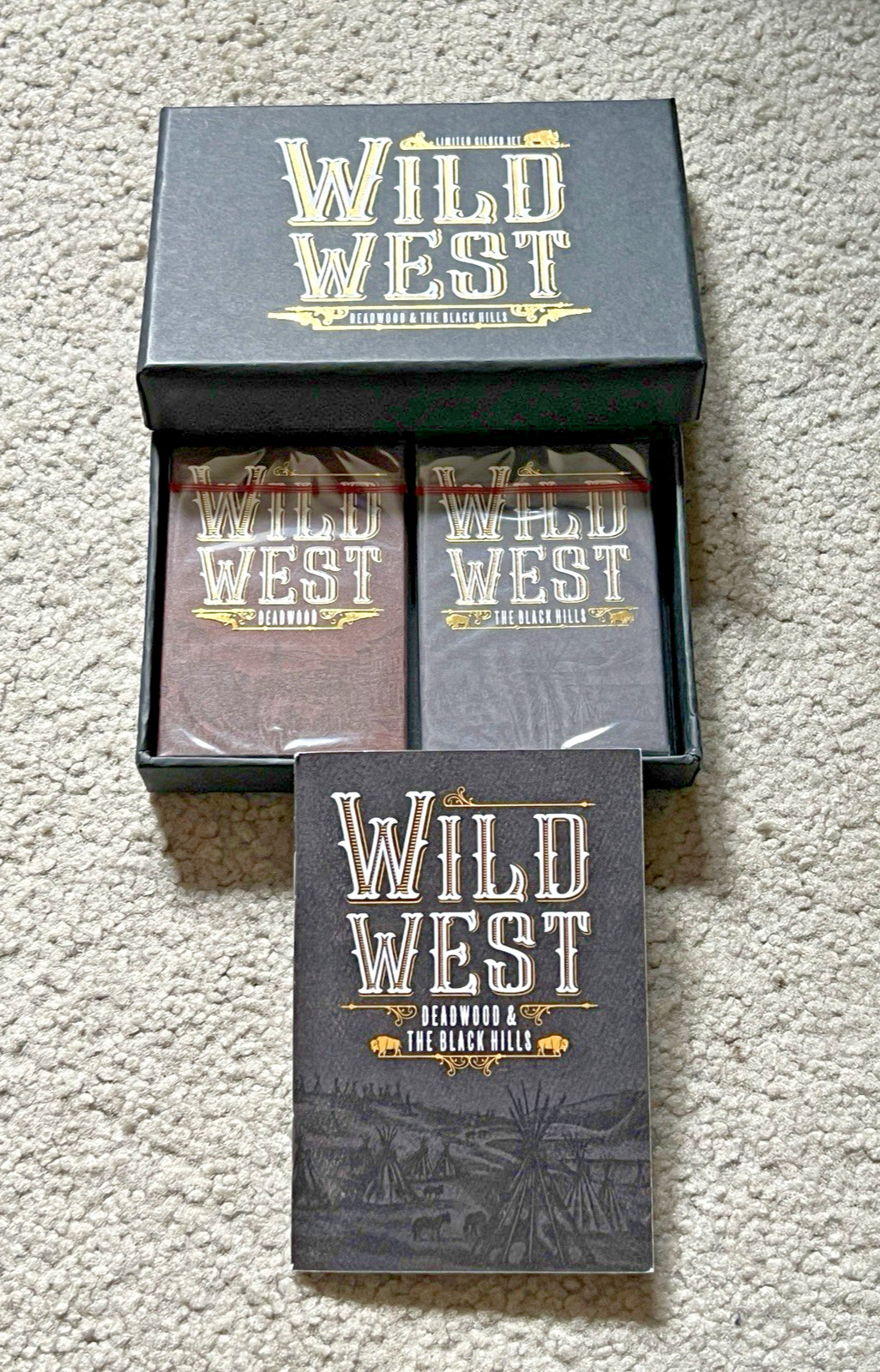 Wild West Playing Cards- Ltd. Collector's Set (2 GILDED Decks) Randy Butterfield