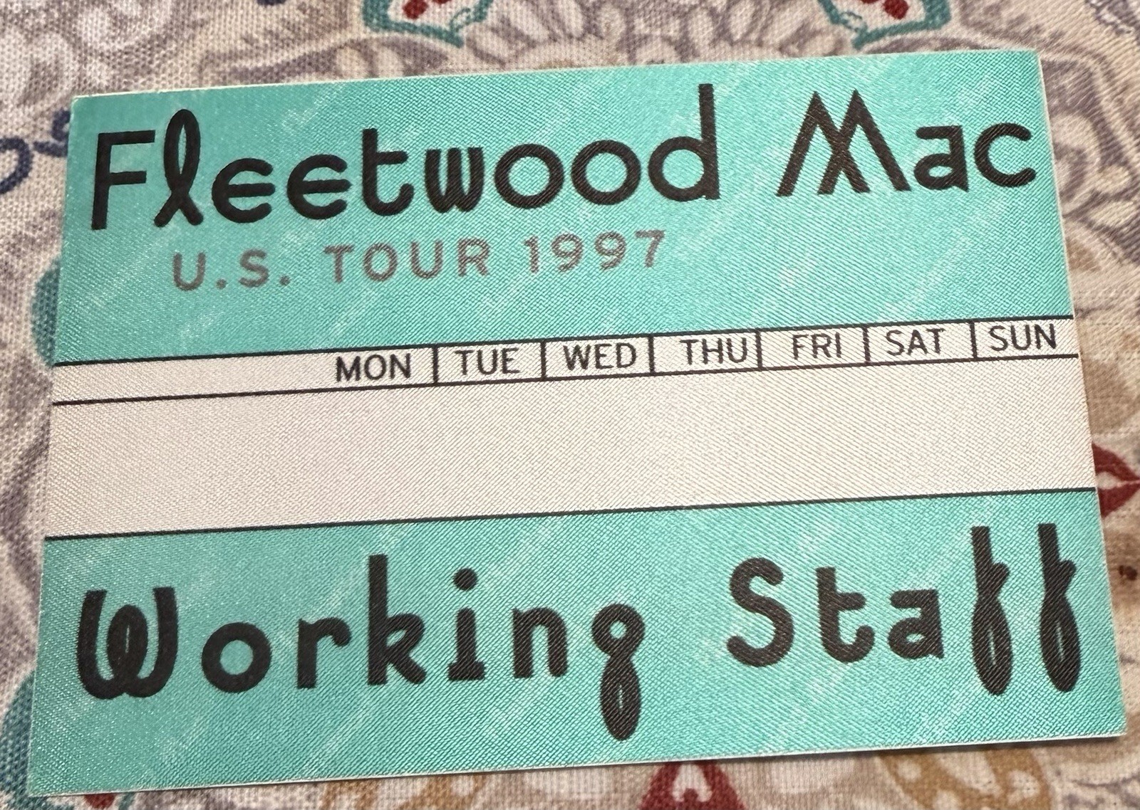 Rare UNUSED backstage Pass Fleetwood Mac 2007