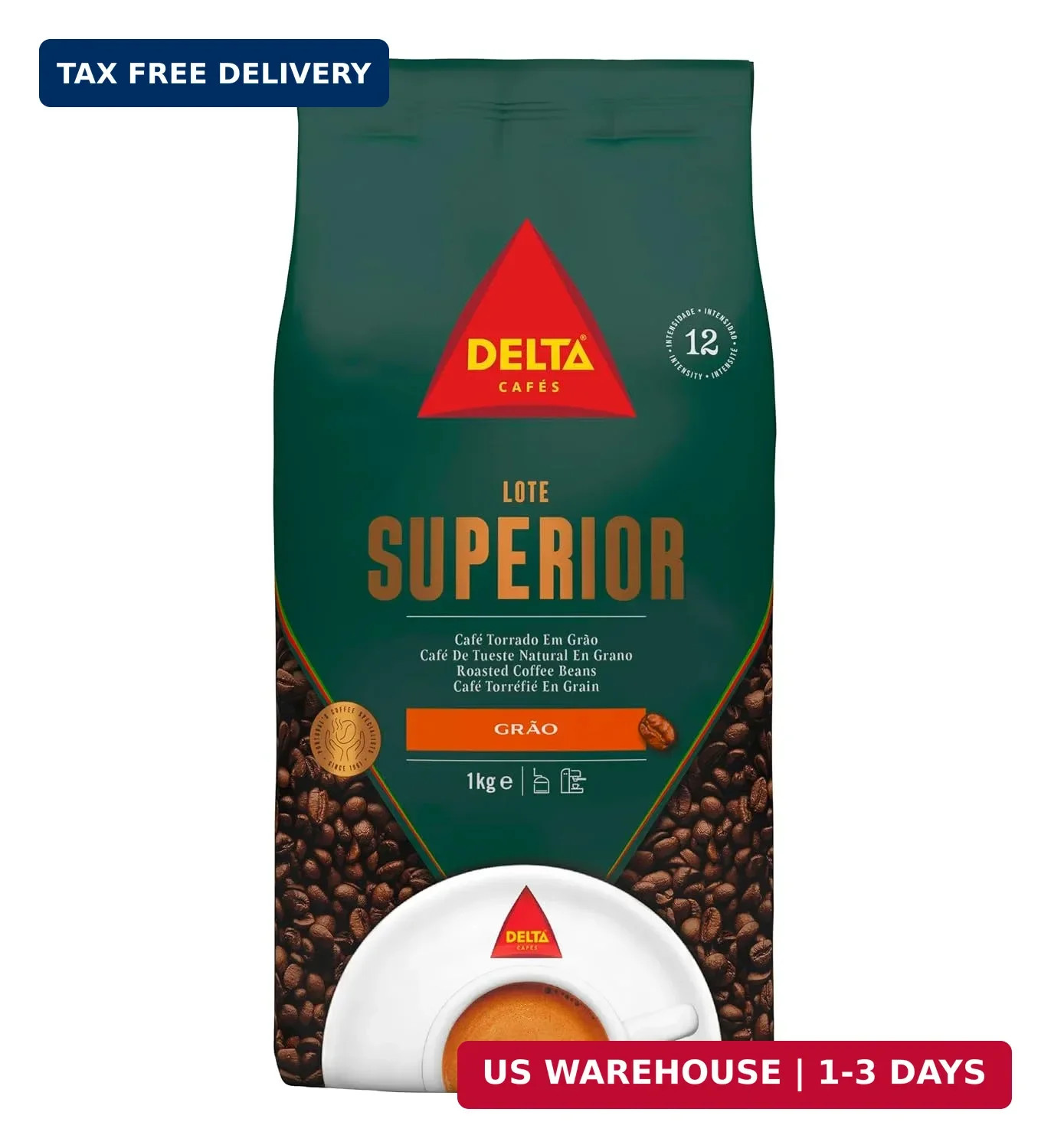 Delta Cafés Lote Superior Whole Bean Coffee 35.2oz Dark Roast Coffee
