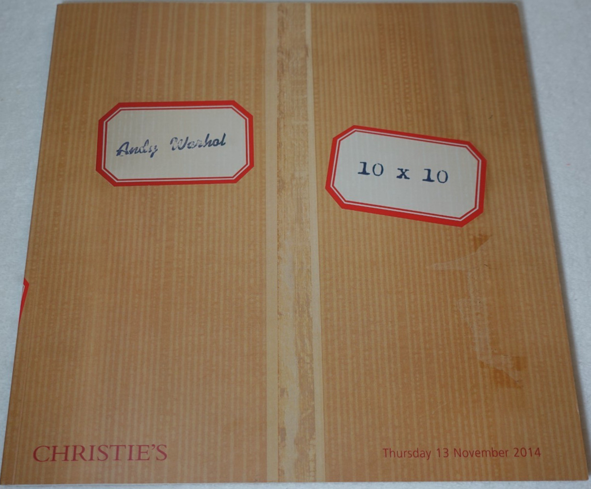 Christie's 2014 Andy Warhol 10x10 History Art Original Auction Catalog Christie's 2014 Andy Warhol 10x10 History Art Original Auction Catalog