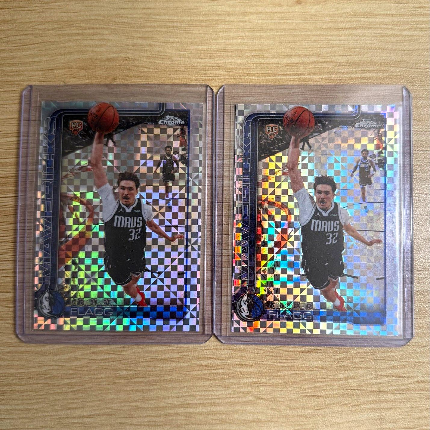 2025-26 Topps Chrome Cooper Flagg Mavericks #151 Rookie 2-Card Lot X-Factor 2025-26 Topps Chrome Cooper Flagg Mavericks #151 Rookie 2-Card Lot X-Factor