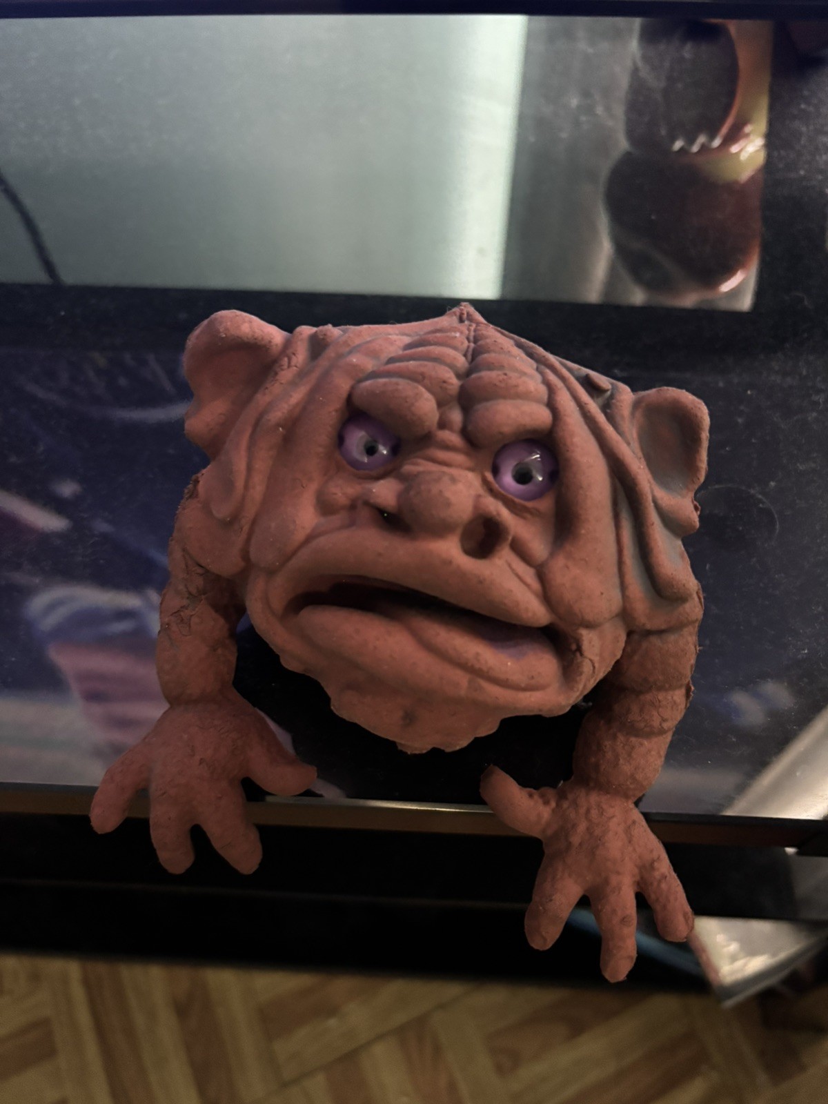 Vintage 1987 Mattel Boglins Blap Brown Rubber Puppet Toy, Rare