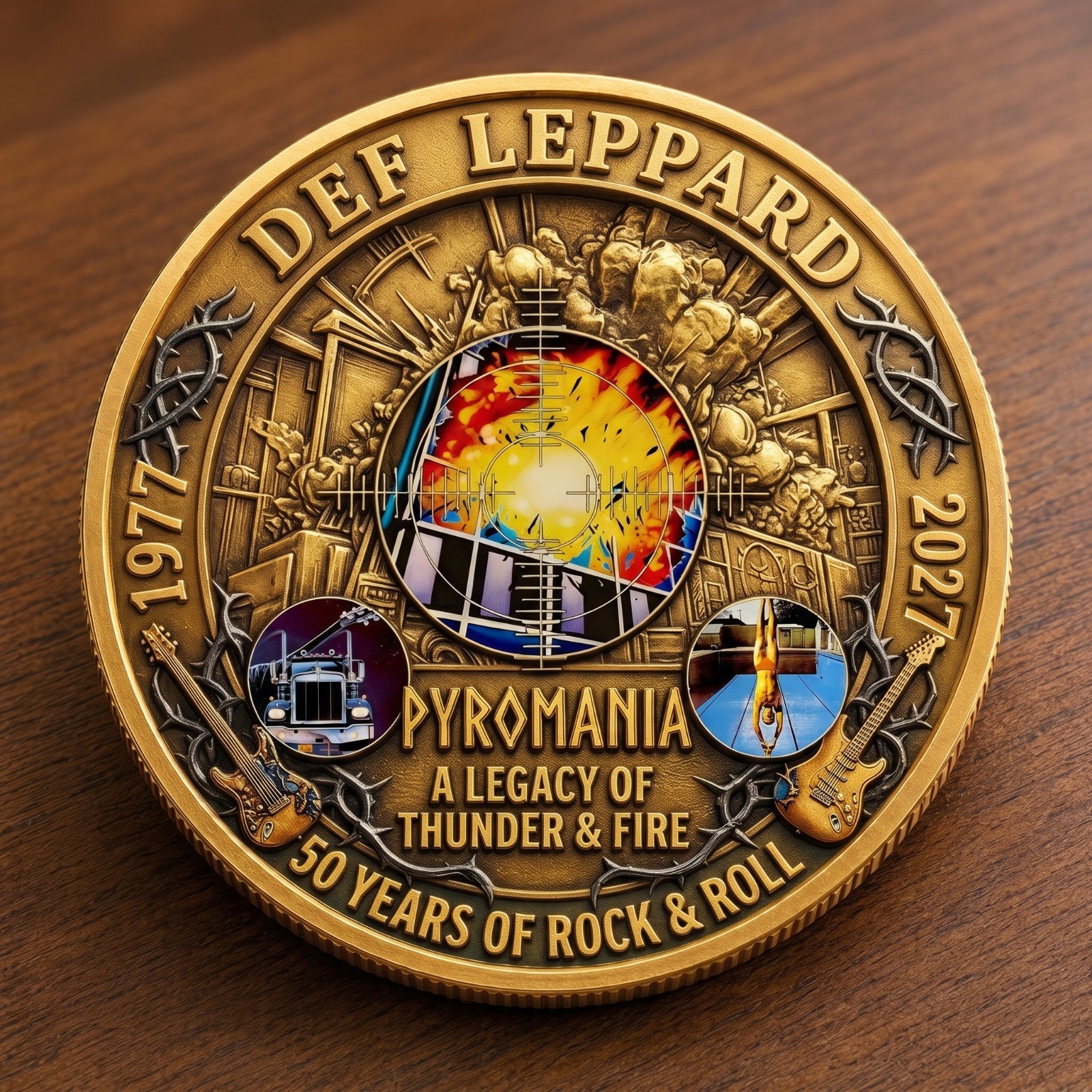 New Def Leppard 50 years anniversary Commemorative Coin GT116