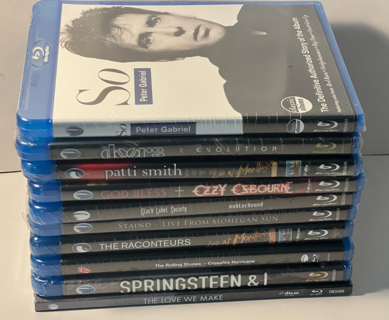 Lot  of 10 Rock N Roll Blu-ray Ozzy Ozbourne Rolling Stones  Patty Smith New