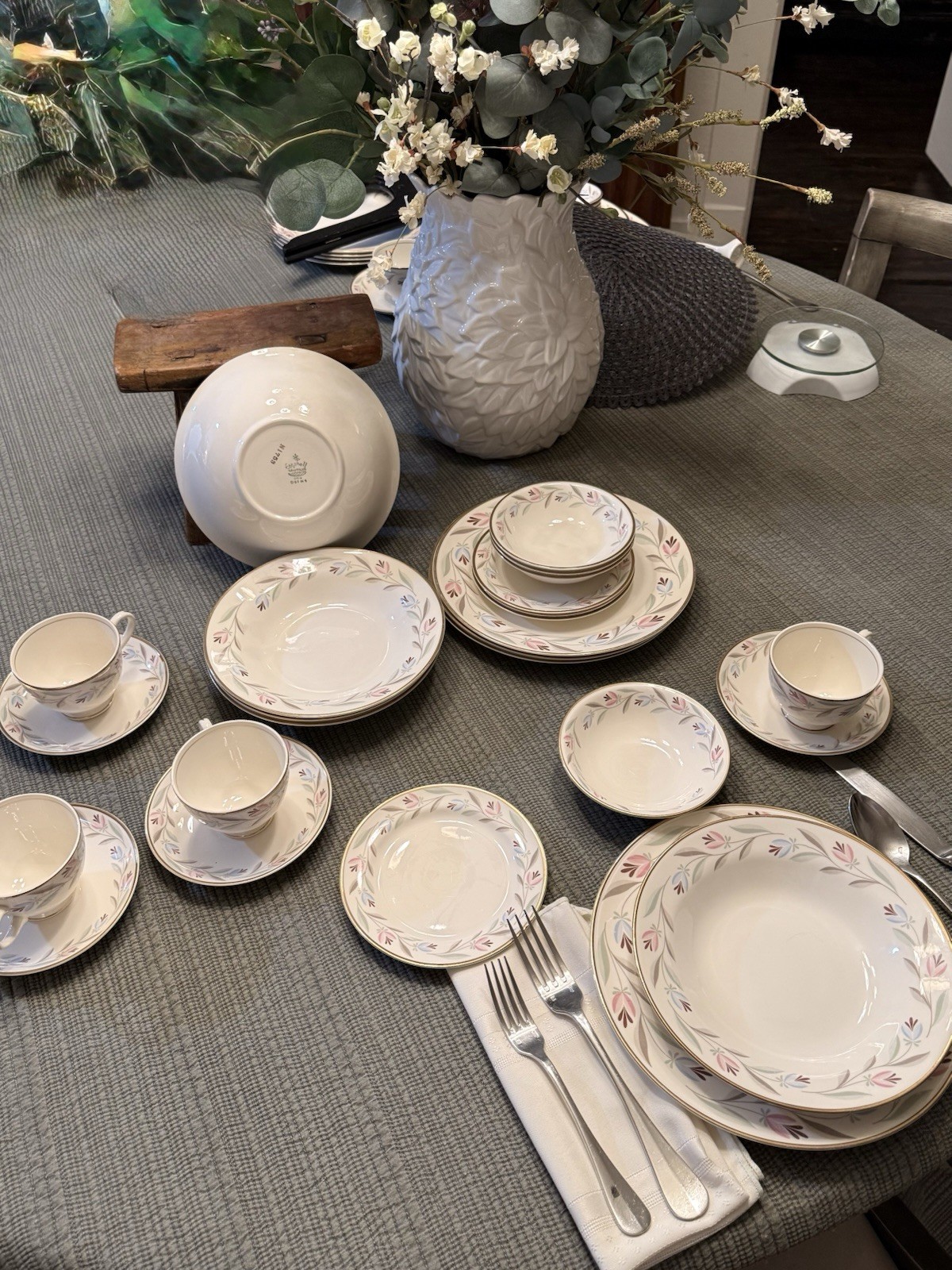 Vintage Homer Laughlin Nantucket Dinnerware Set Eggshell Nautilus Circa 1951