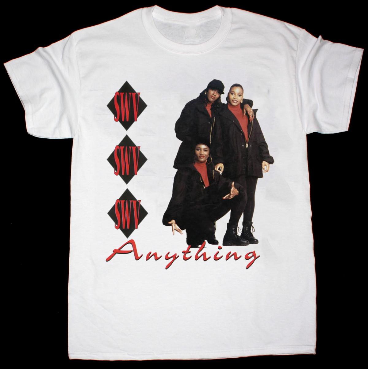 Collection SWV Band Anything Cotton White S-2345XL Unisex T-Shirt GC413 Collection SWV Band Anything Cotton White S-2345XL Unisex T-Shirt GC413