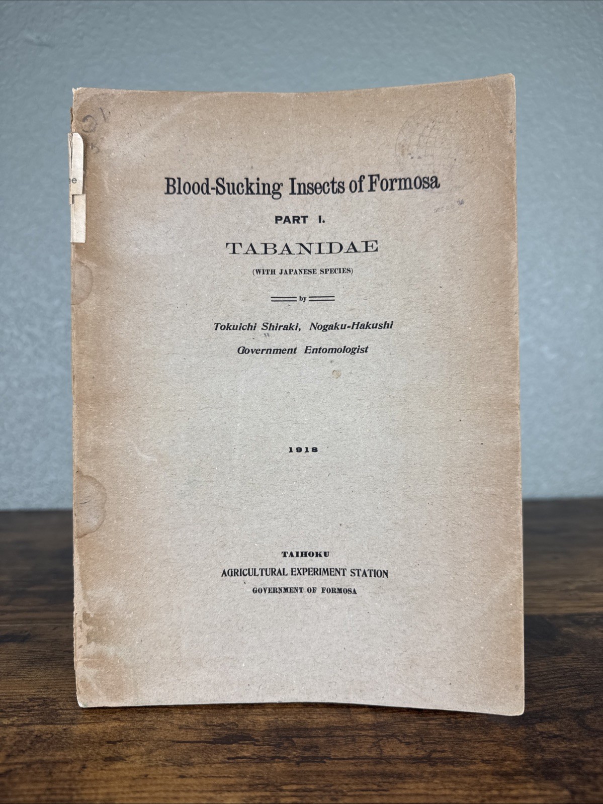 BLOOD-SUCKING INSECTS OF FORMOSA ~PART 1 TABANIDAE ORIGINAL 1918 PB COLOR PLATES