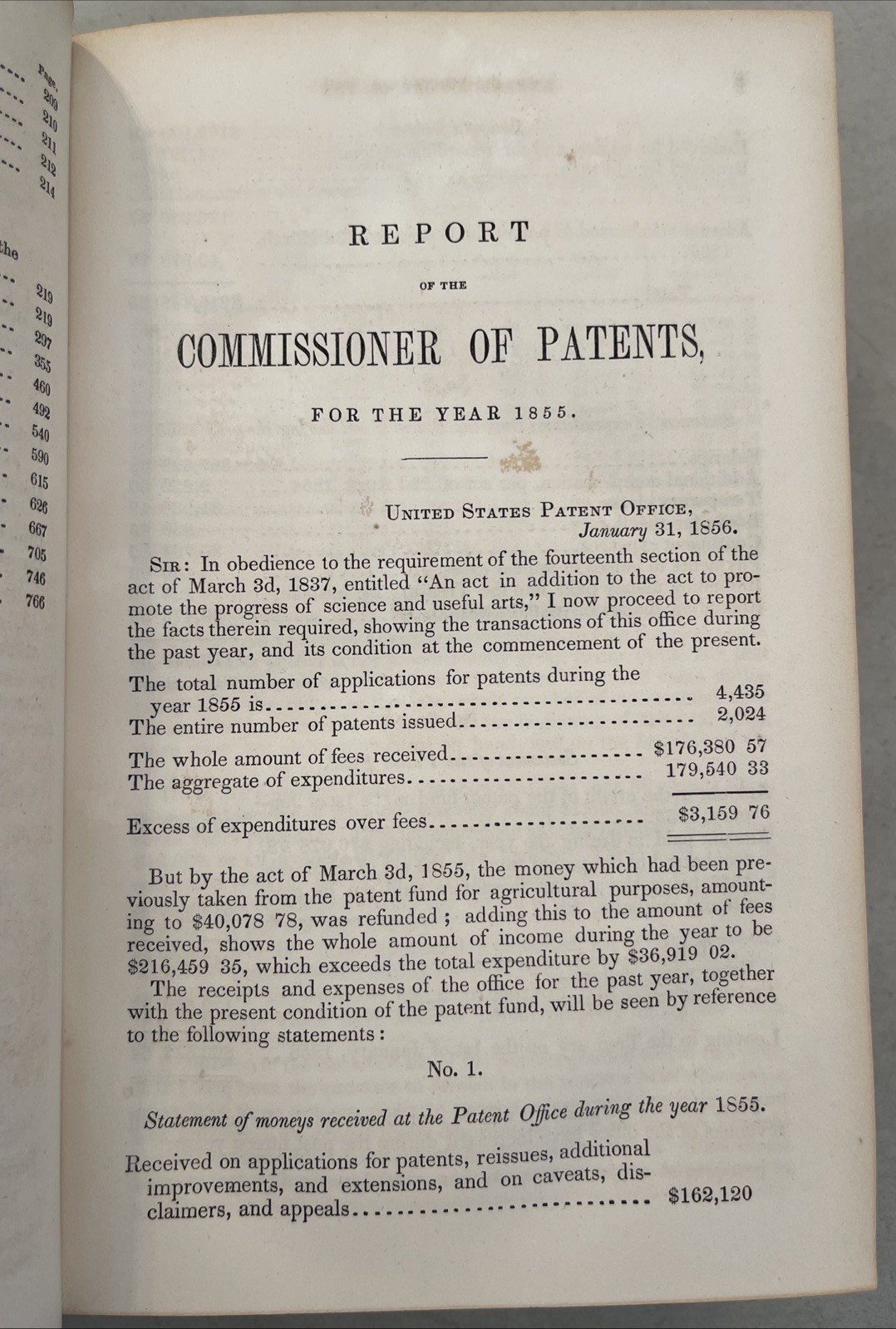 1855 Report of Commissioner Patents Government Document Inventions Engineering +