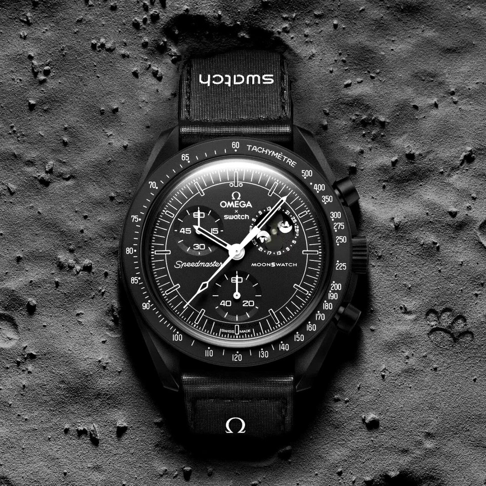 Swatch x Omega x Snoopy Bioceramic Moonswatch Mission To The Moonphase New Moon 