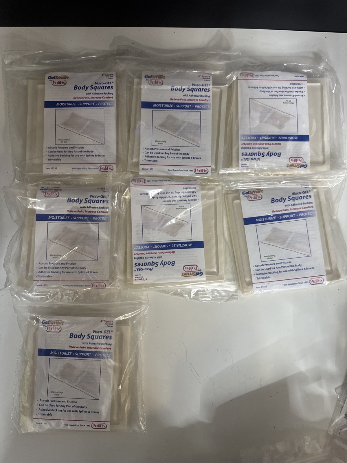 Lot of 7 PediFix Visco-GEL Body Squares 4\