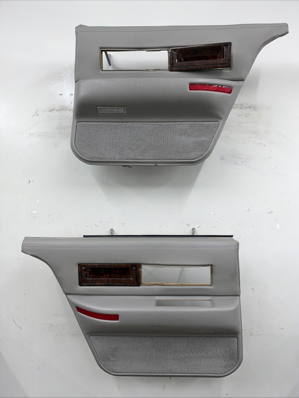 93-96 Cadillac Fleetwood Rear Door Trim Panel Set Gray OEM