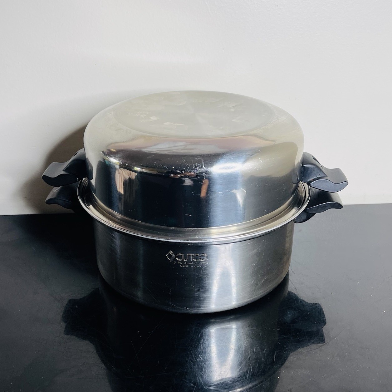 Cutco 6 Qt Dutch Oven Stock Pot 5-Ply Aluminum Core w/Dome Cover Made In USA