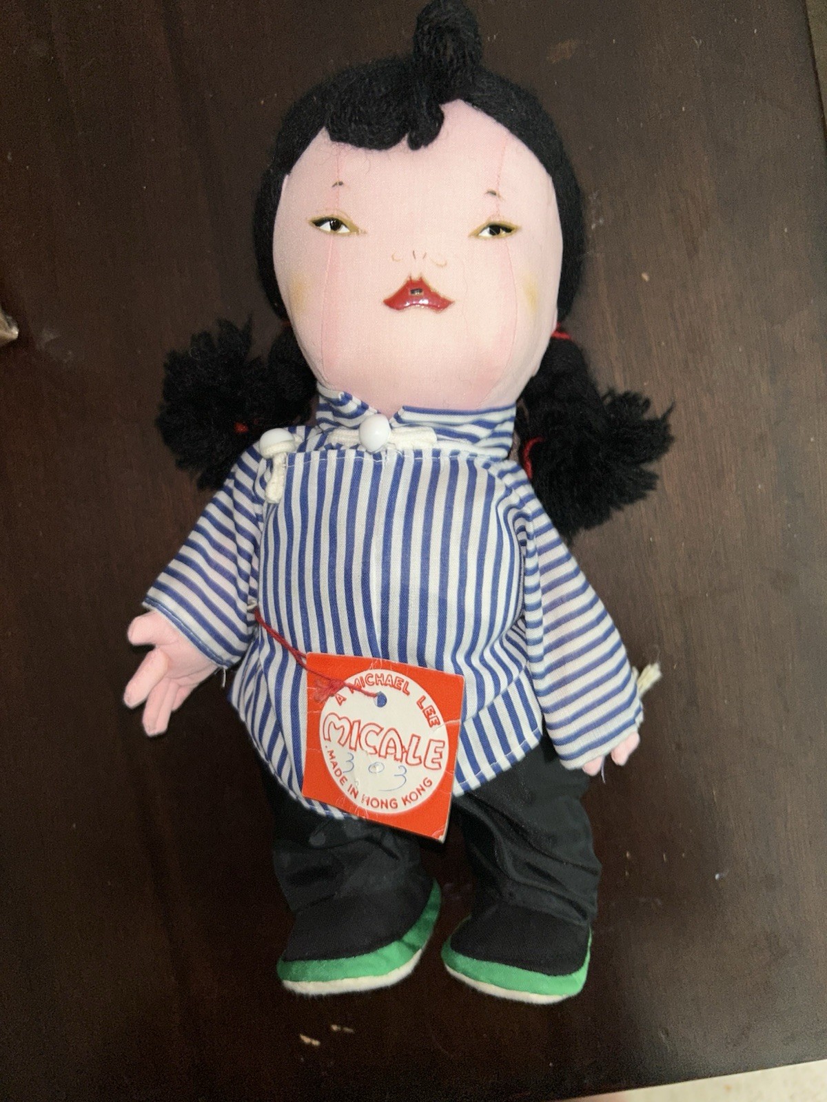 Vintage Michael Lee Girl Doll Asian Chinese Micale Character 11” #303 W/Tag