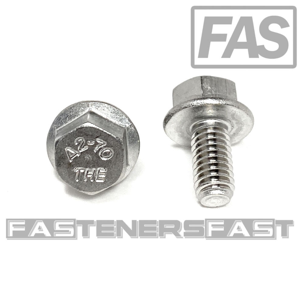 (25) M6 x 1.00 x 12 Stainless Steel DIN6921 A2 Hex Flange Bolts M6x12mm Flange (25) M6 x 1.00 x 12 Stainless Steel DIN6921 A2 Hex Flange Bolts M6x12mm Flange