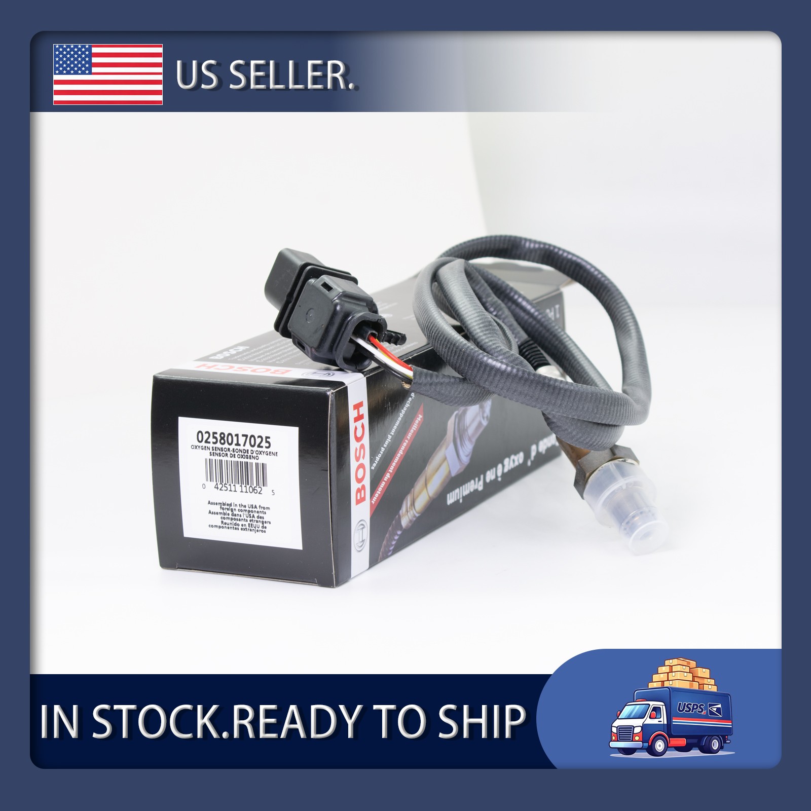 Bosch 0258017025 LSU4.9 O2 UEGO Wideband Oxygen Sensor For 12575657 213-1572 USA