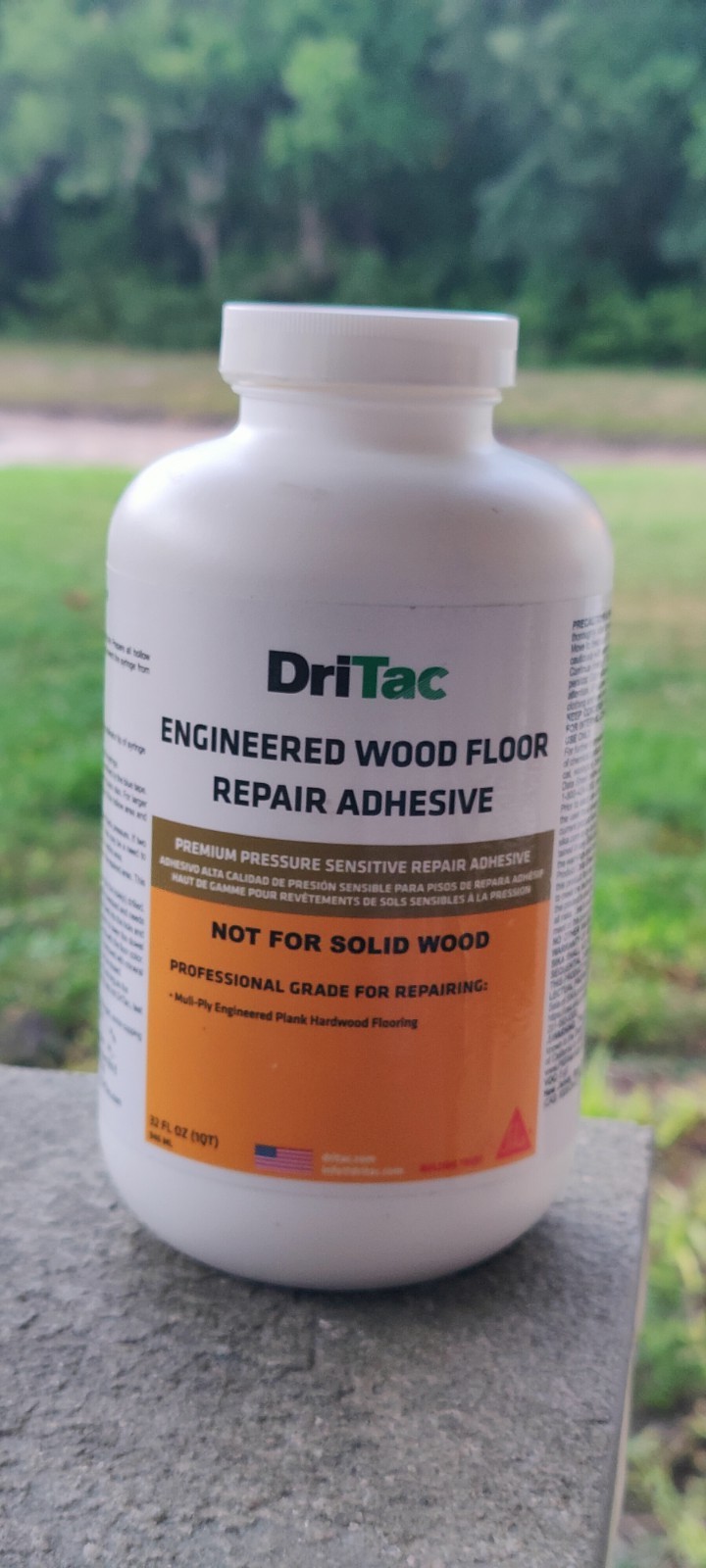 DriTac Engineered Wood Floor Repair Adhesive 32oz Professional Grade BRAND NEW. DriTac Engineered Wood Floor Repair Adhesive 32oz Professional Grade BRAND NEW.