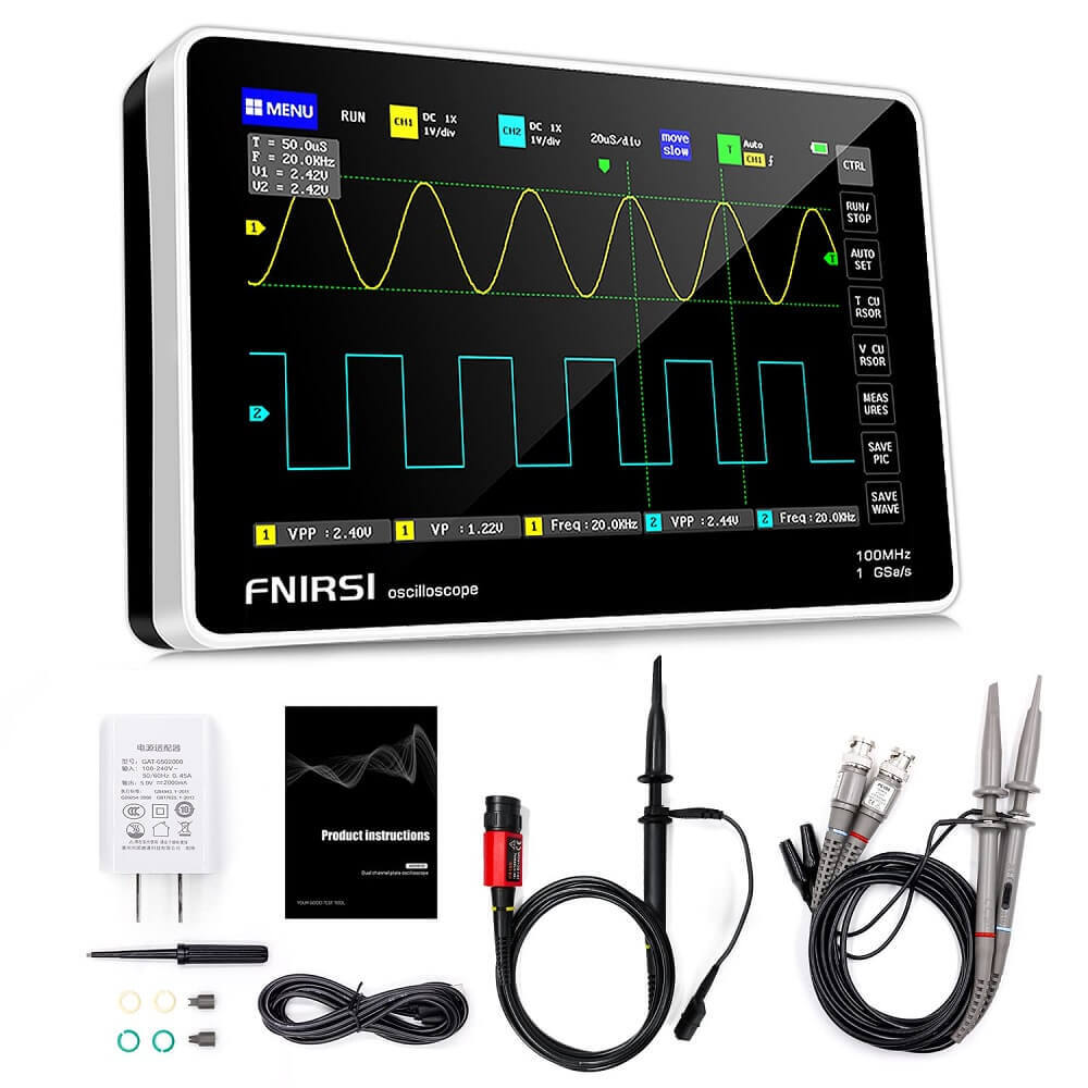 FNIRSI 1013D Plus Oscilloscope: Portable Handheld Tablet with High Voltage Pr...