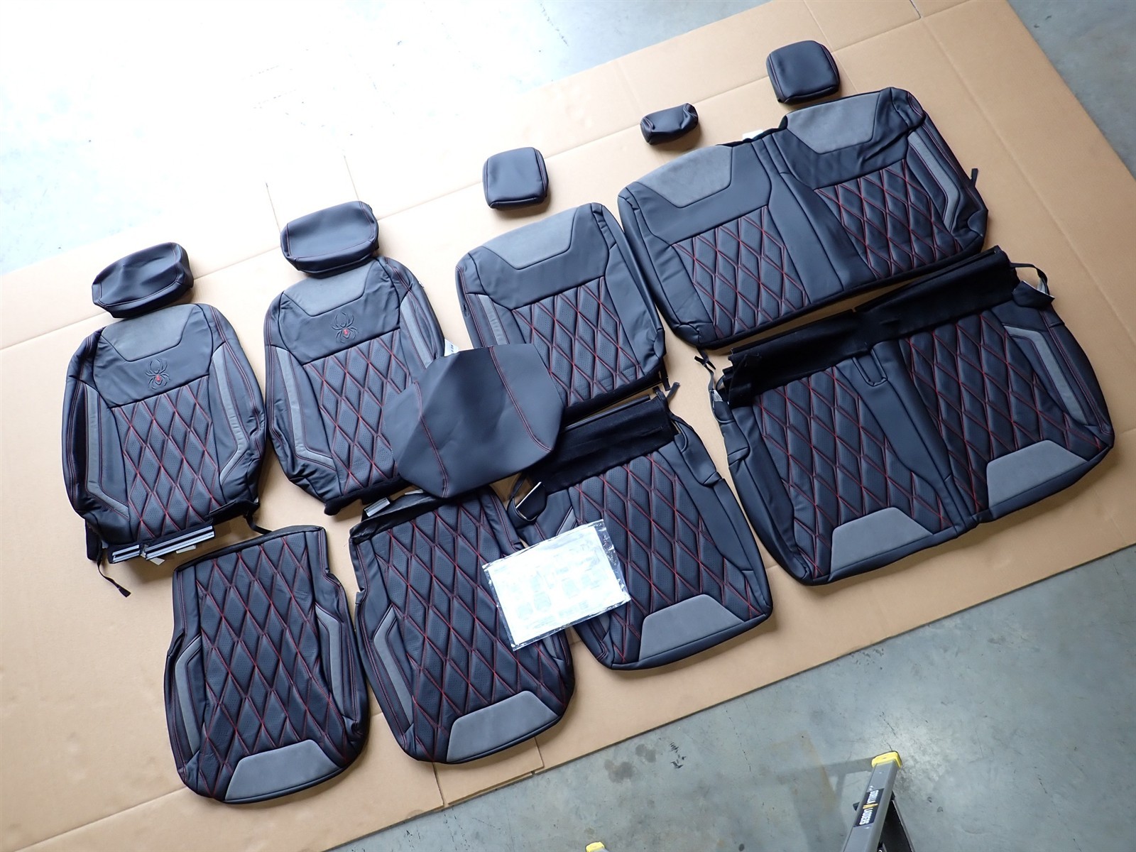 Alea Black Leather Seat Covers 2023-2027 F250 Super Duty Crew Cab XLT Custom