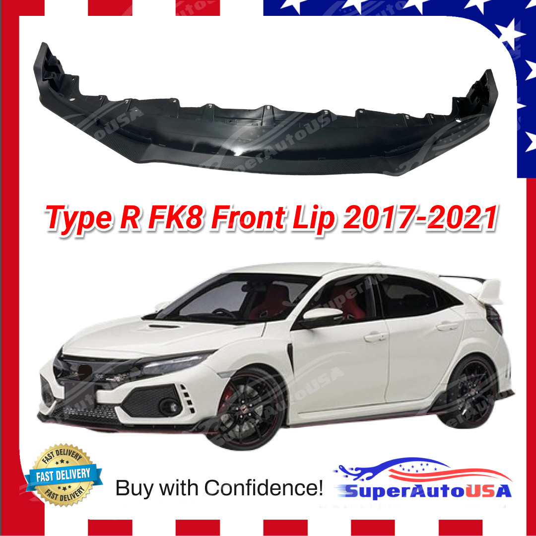 Fits 2017-2021 Honda Civic Type R FK8 Matt Carbon Fiber Print Front Lower Lip Fits 2017-2021 Honda Civic Type R FK8 Matt Carbon Fiber Print Front Lower Lip