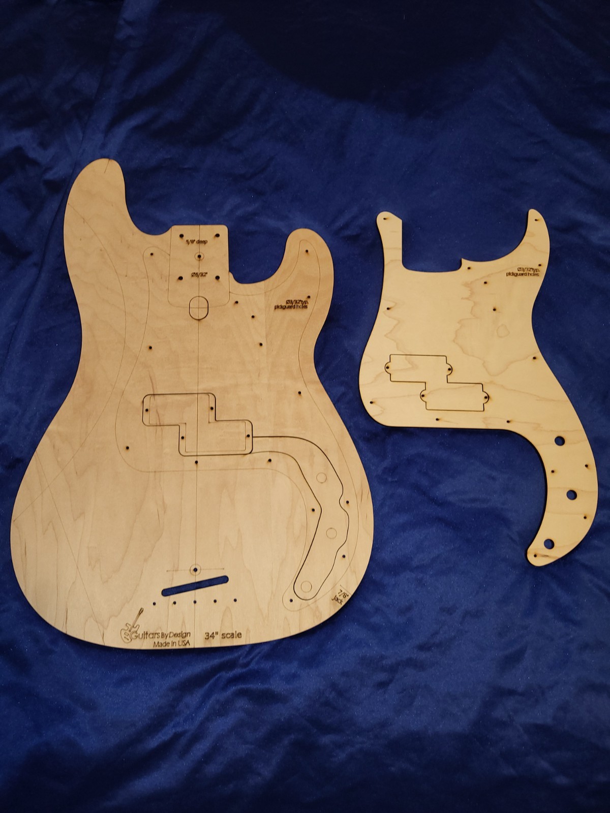Custom Precision Style Bass Guitar Body Router Template Vintage P