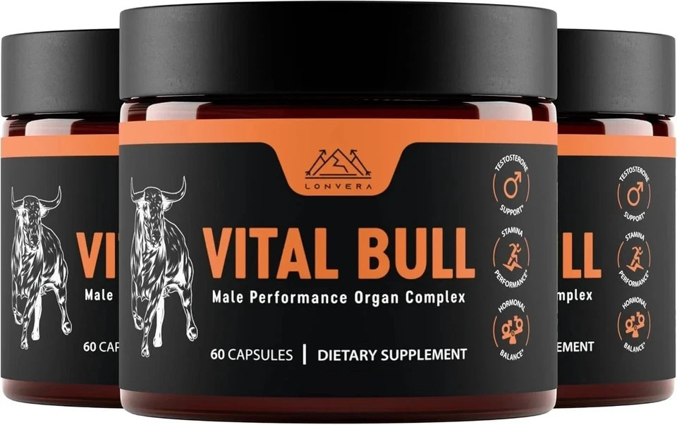 3 pack Lonvera Vital Bull Beef Organ Supplement for Men – Grass Fed Organs