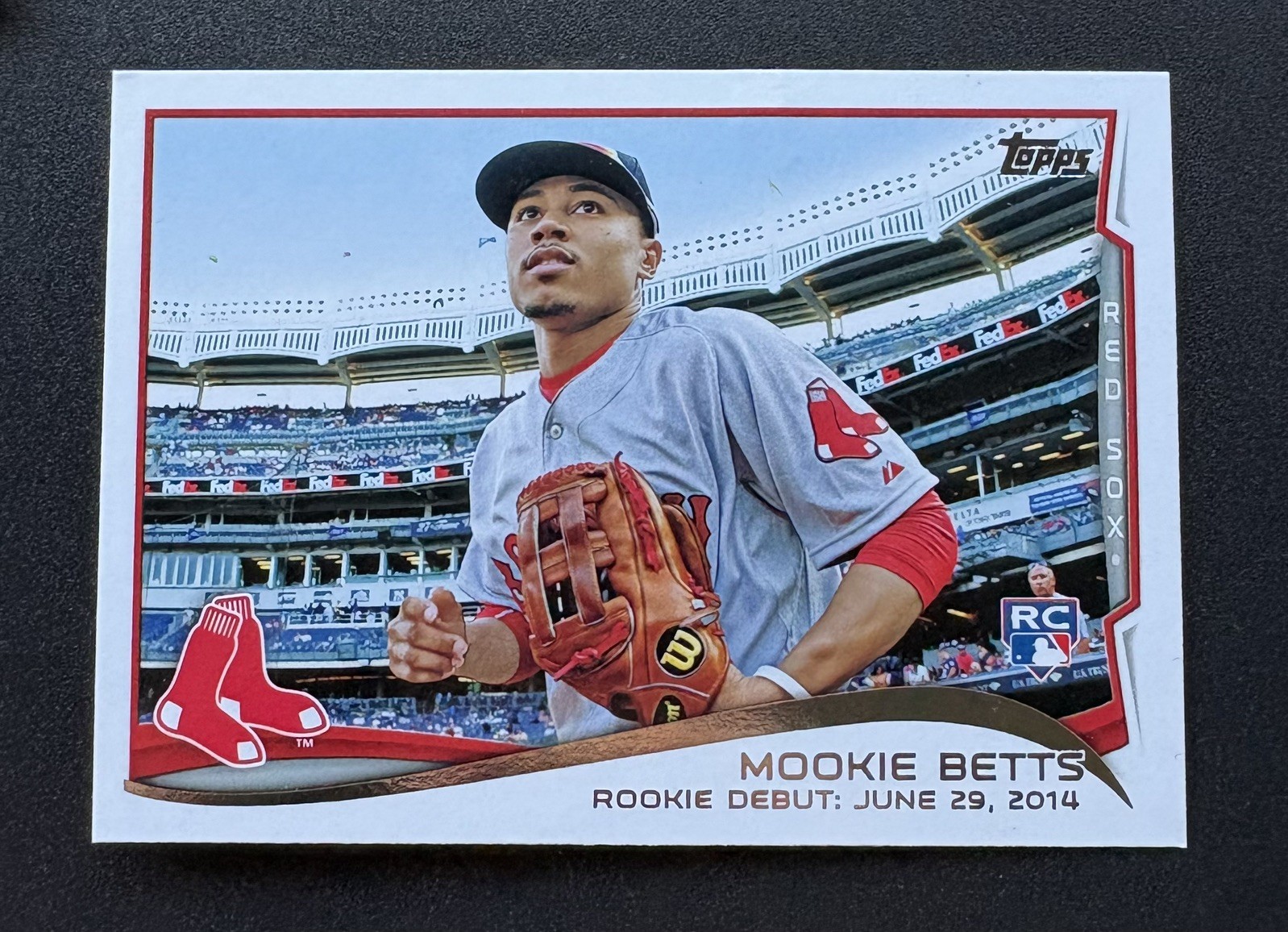 2014 Topps Update Series - Rookie Debut Mookie Betts *SMALL INDENT ON BACK*