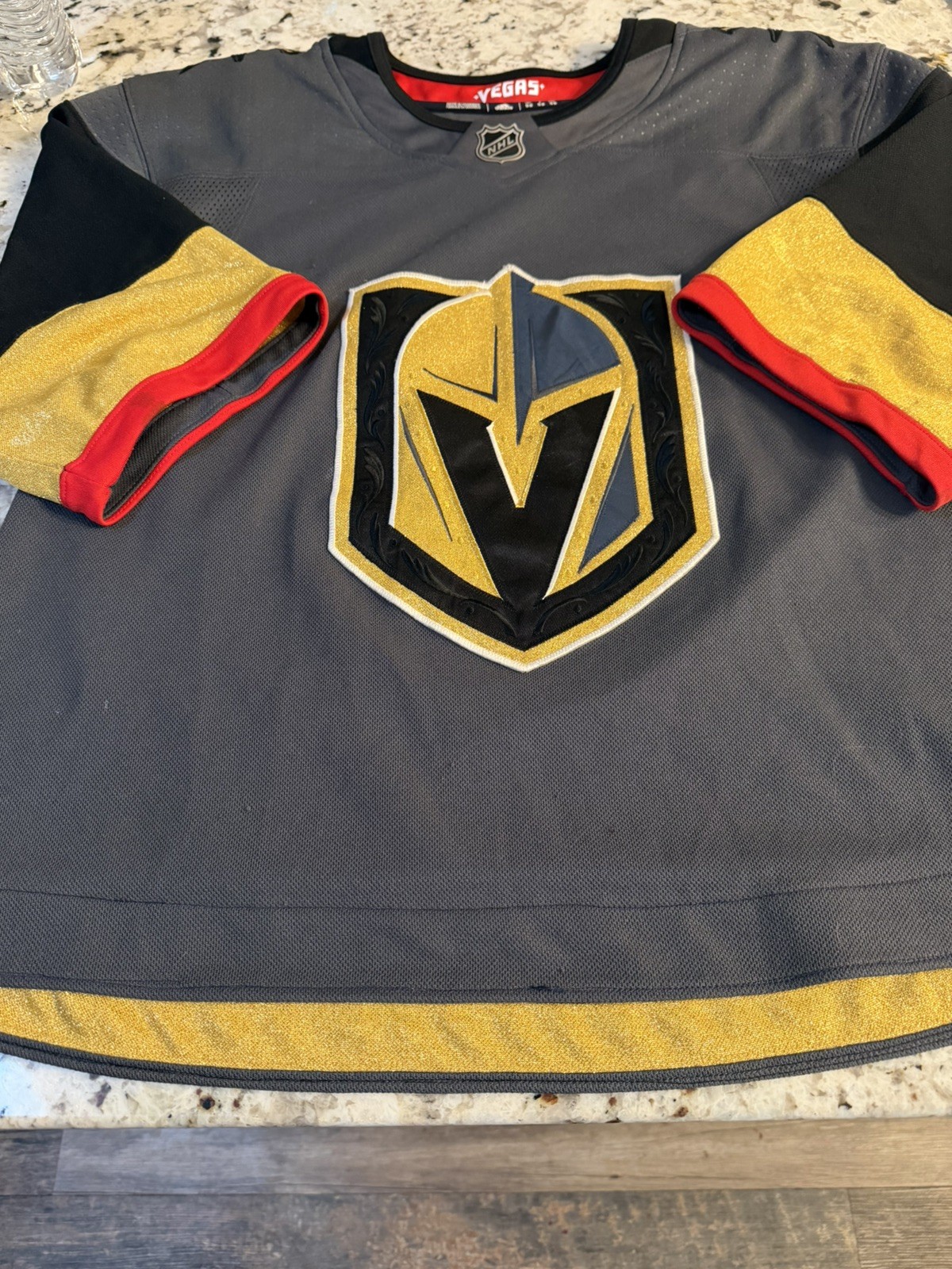 Adidas Vegas Golden Knights Blank Authentic Home Jersey - size 52 CUSTOM CROP Adidas Vegas Golden Knights Blank Authentic Home Jersey - size 52 CUSTOM CROP