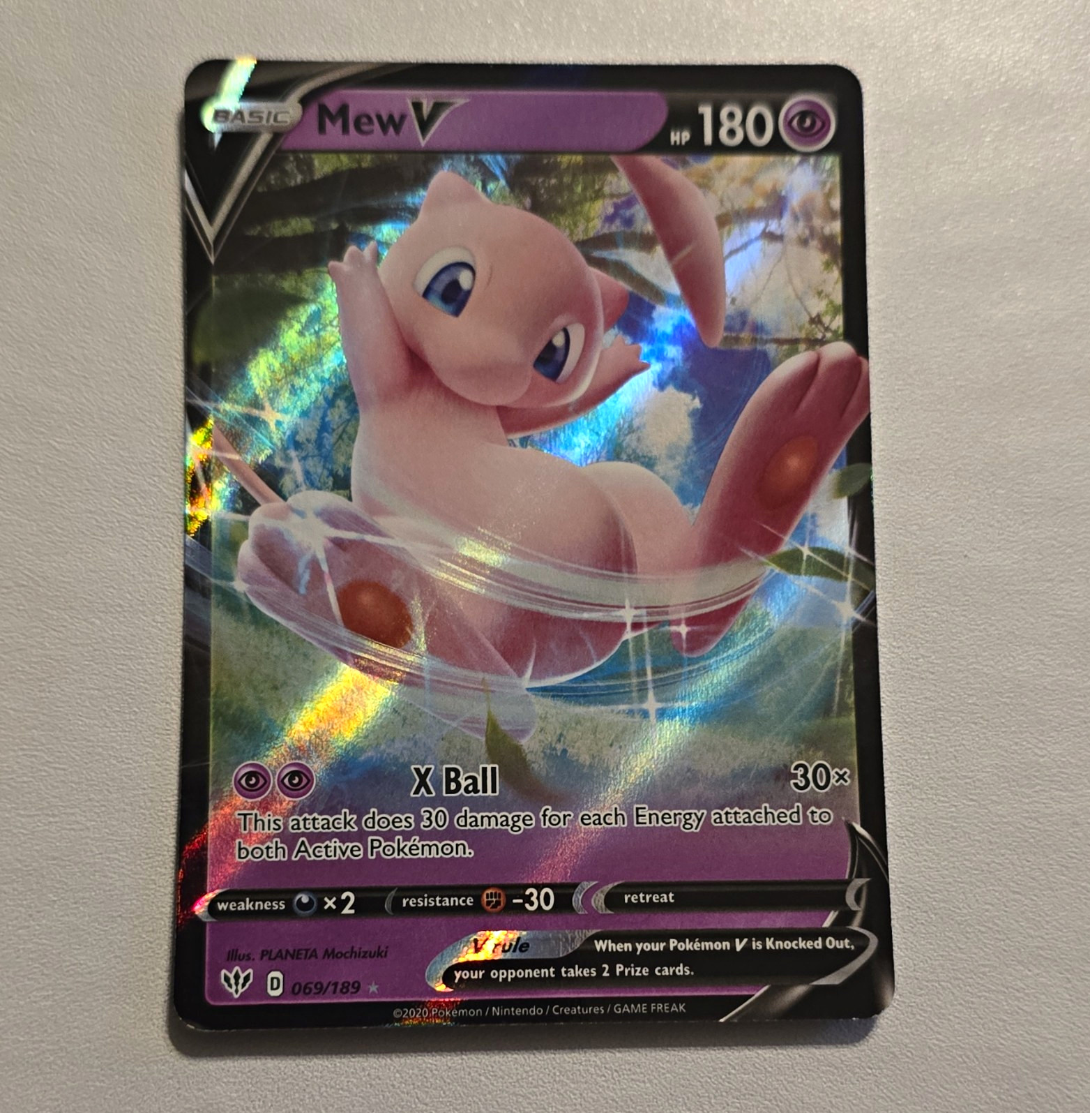 Pokemon TCG Mew V 069/189 Darkness Ablaze Ultra Rare Holo EN